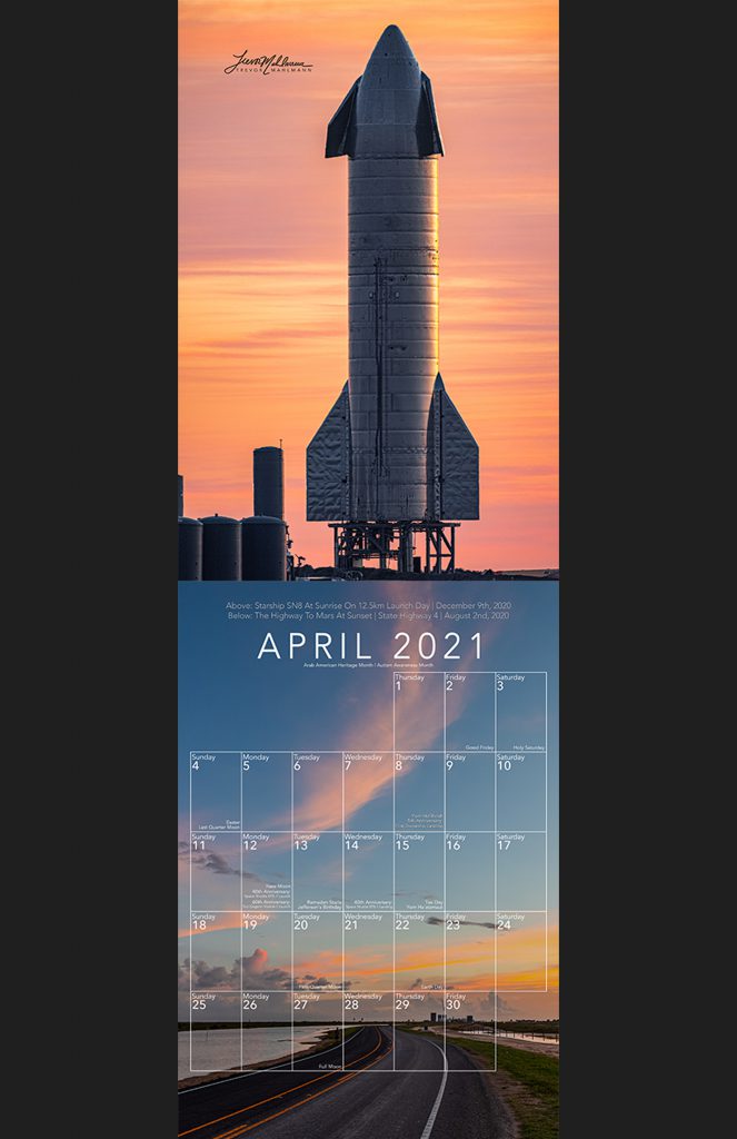 Trevor's 2021 Calendar | Starship Edition - Image 5