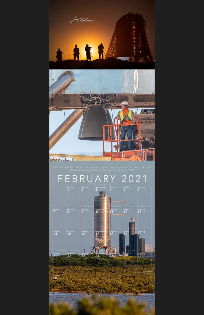 Trevor's 2021 Calendar | Starship Edition - Image 3