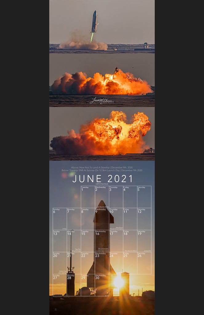 Trevor's 2021 Calendar | Starship Edition - Image 7