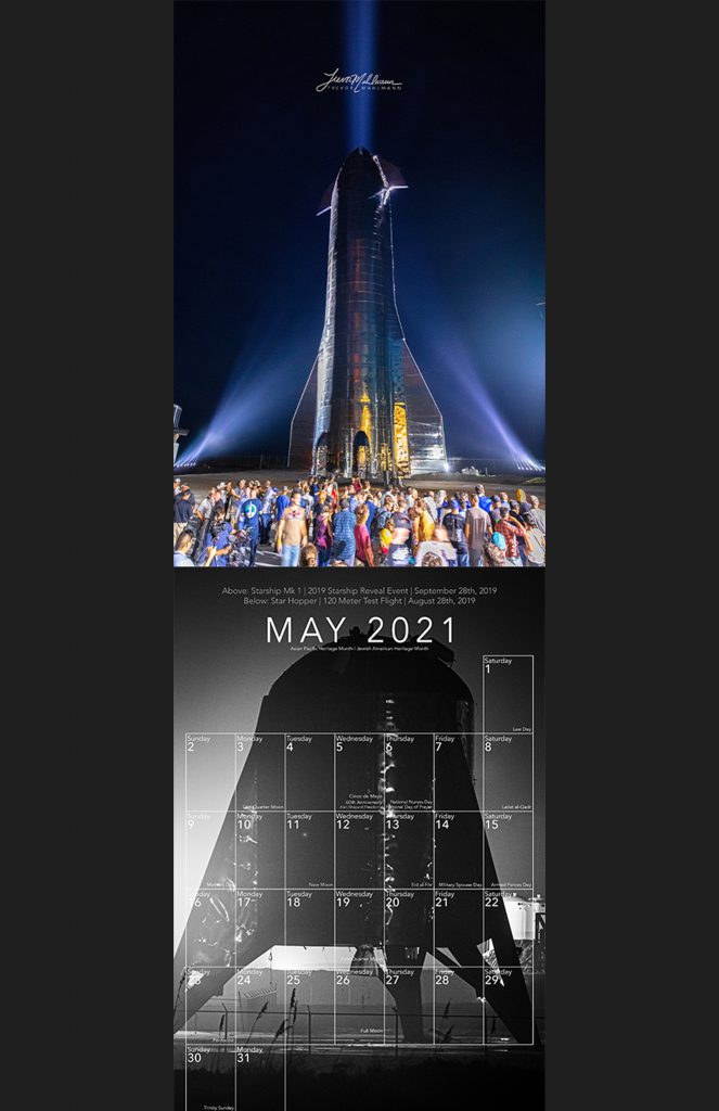 Trevor's 2021 Calendar | Starship Edition - Image 6