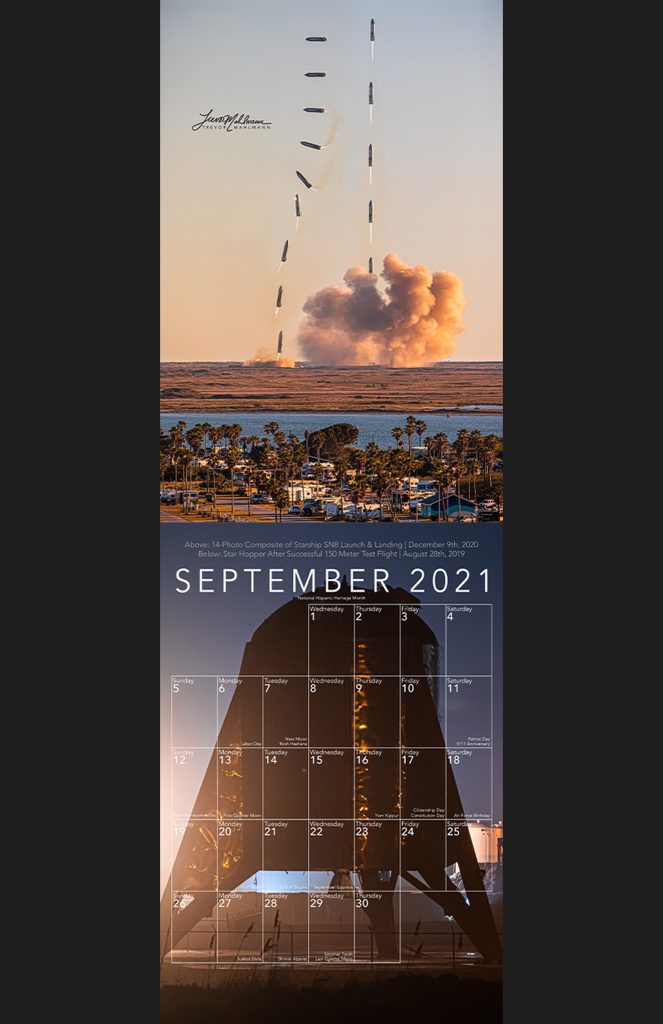 Trevor's 2021 Calendar | Starship Edition - Image 10