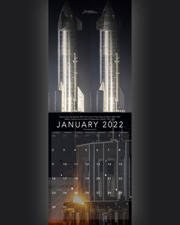 Trevor's 2022 Calendar | Starship Edition - Image 2
