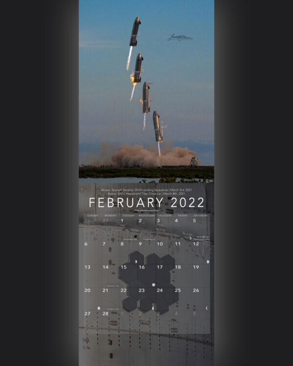 Trevor's 2022 Calendar | Starship Edition - Image 3