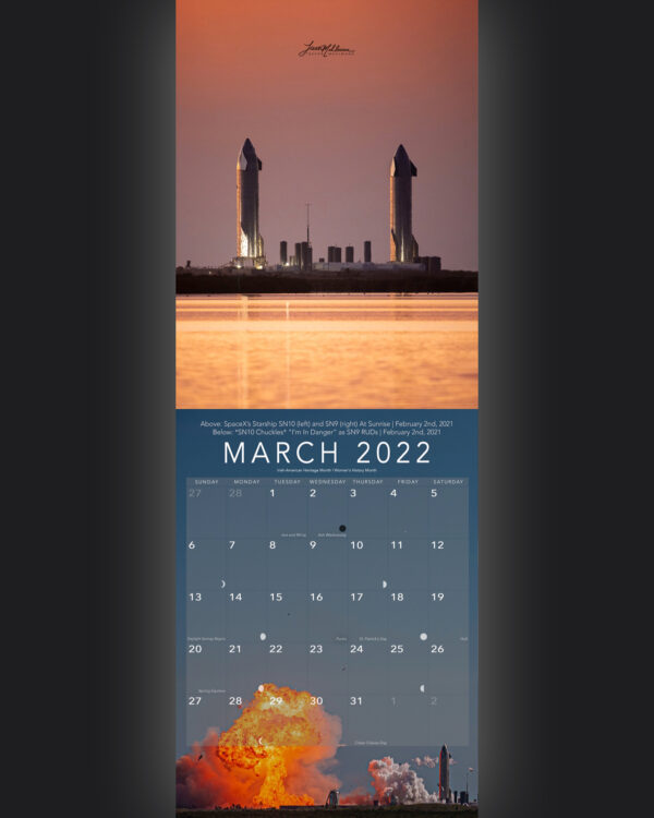 Trevor's 2022 Calendar | Starship Edition - Image 4
