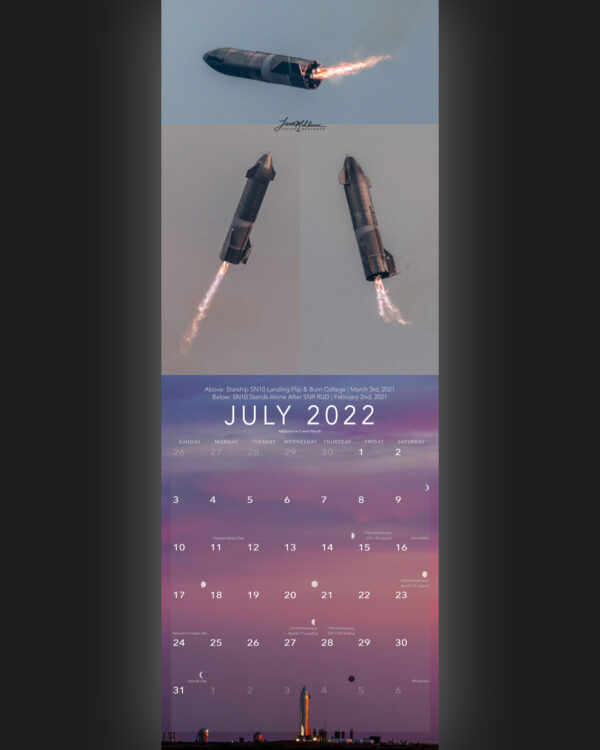 Trevor's 2022 Calendar | Starship Edition - Image 8