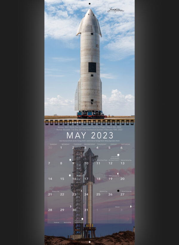 Trevor's 2023 Calendar | Starship Edition - Image 6