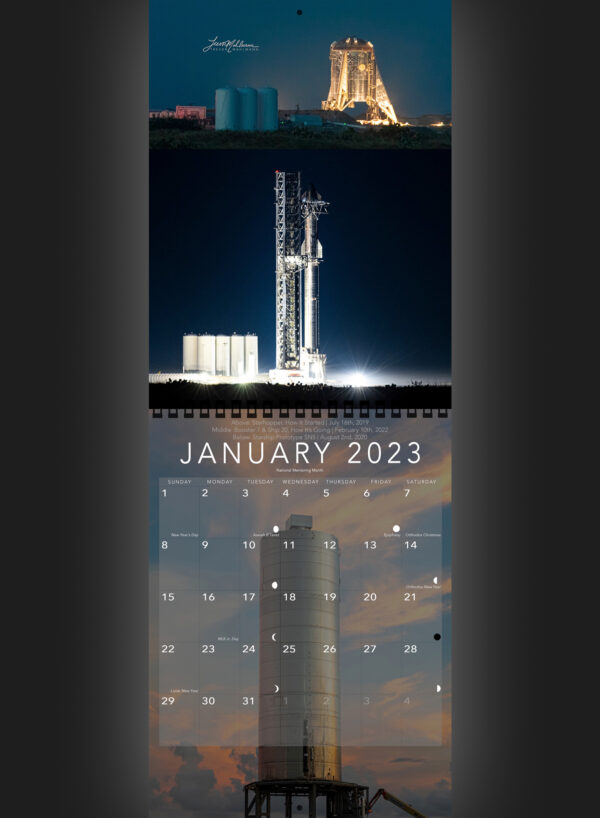 Trevor's 2023 Calendar | Starship Edition - Image 2