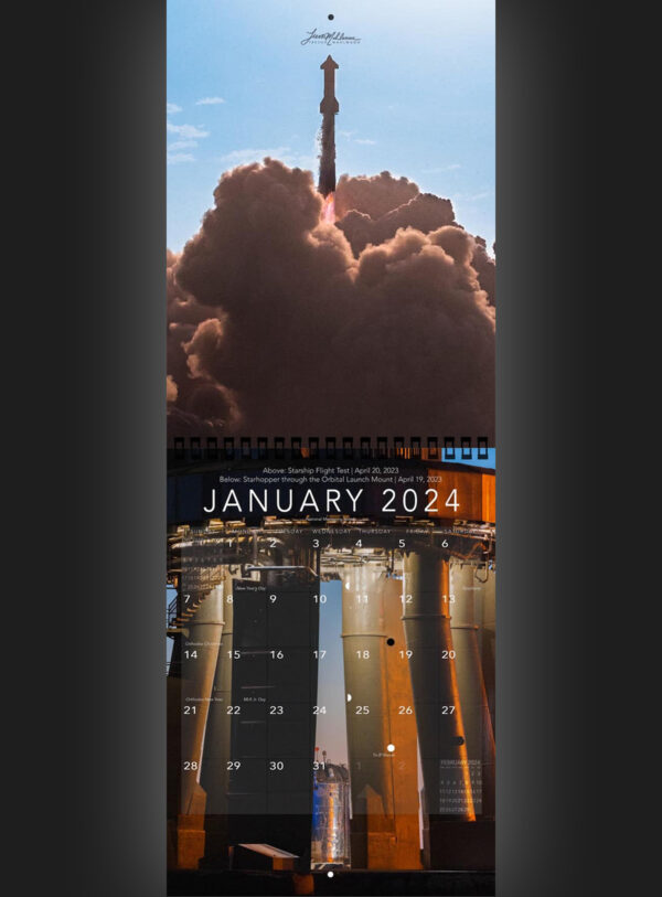 Trevor's 2024 Calendar | Starship Edition - Image 2
