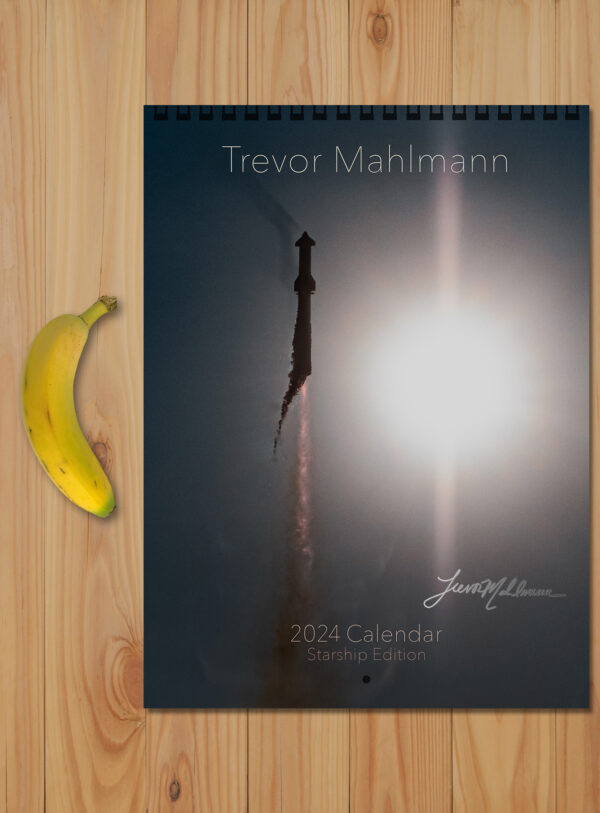 Trevor's 2024 Calendar | Starship Edition