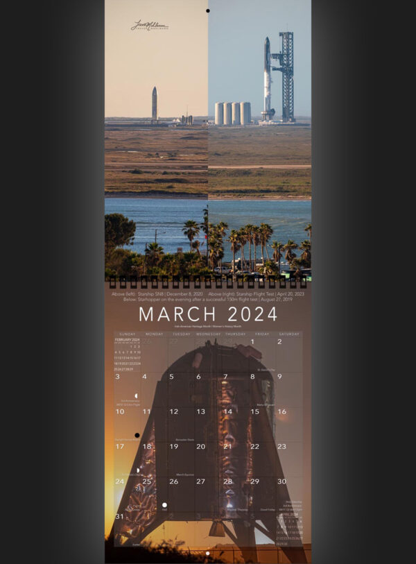Trevor's 2024 Calendar | Starship Edition - Image 4