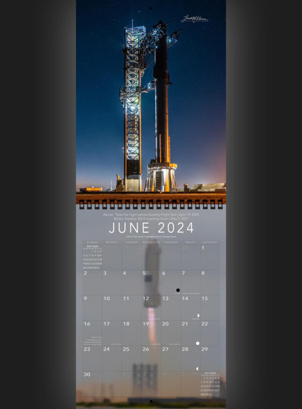 Trevor's 2024 Calendar | Starship Edition - Image 7