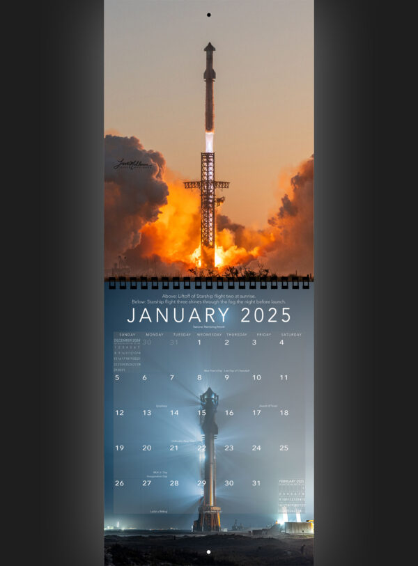 Trevor's 2025 Calendar Starship Edition - Image 2