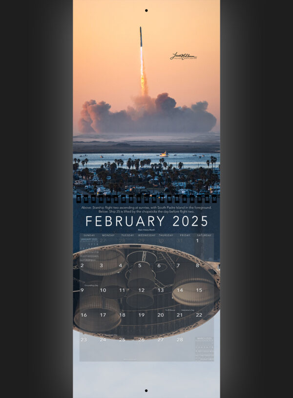 Trevor's 2025 Calendar Starship Edition - Image 3
